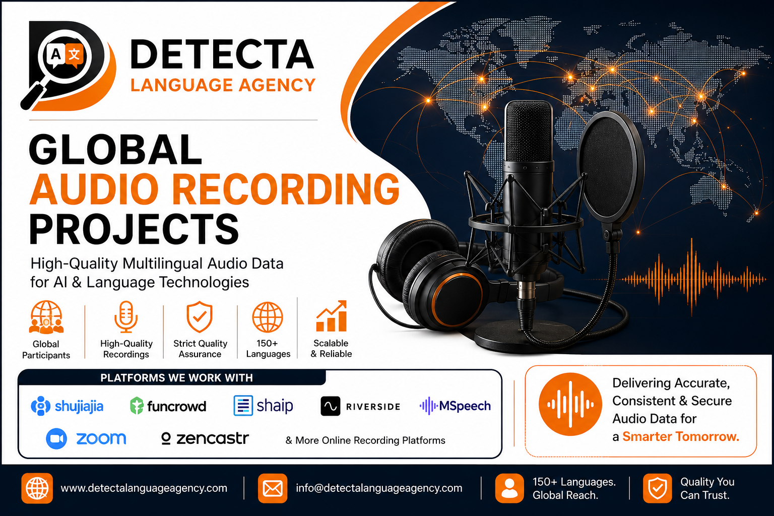 Global Audio Recording Projects | Detecta Language Agency